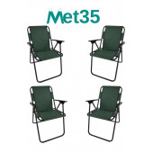 met35 Katlanır Piknik Sandalyesi-4lü - 2