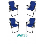 met35 Katlanır Piknik Sandalyesi-4lü - 6