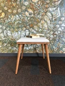 DTM HOME Kare Krem Tedy Puf - 6