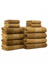 BANYO HAVLU SETI 12 Adet - 4 adet 30x50 cm , 4 adet 50 x 100 cm, 4 adet 70 x 140 cm - 8