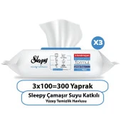 Sleepy Easy Clean Çamaşır Suyu Katkılı Yüzey Temizlik Havlusu&Mendili 3x100 (300 Yaprak)  - 2