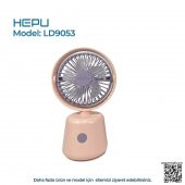 HEPU LD-9053 ŞARJLI MASAÜSTÜ FAN VANTİLATÖR - 1