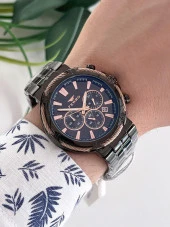 BLKT.X08 Ferro İç Fonksiyonları Aktif Chronograph 30 Mt Suya Dayanıklı Erkek Kol Saati thumbnail 3