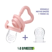 Meyve Süzgeci + Yedek Silikon Uç Süzgeçli Meyve Emziği Diş Kaşıyıcı - 6