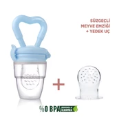 Meyve Süzgeci + Yedek Silikon Uç Süzgeçli Meyve Emziği Diş Kaşıyıcı - 4