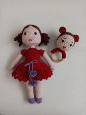 Yeni Doğan Şirin Bebek Seti Amigurumi Organik Oyuncak - 1