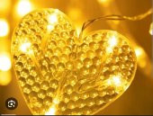 Kalp Perde Led 3m 6 Sıra 12 Adet Kalp Led ışık Gün Işığı - 1