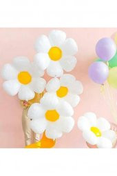 Beysüs Papatya Folyo Balon Sarı Beyaz - 1