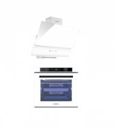 Luxell 88 Litre Platinum Beyaz Ank Set A68-SGF3 Fırın /DA6 835 Davlumbaz Kumandalı - 1