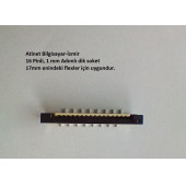16 Pin 1Mm Adımlı Flex Soketi Flex Ffc Konnektörü 16-1-Dik - 1