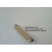 16 Pin 1Mm Adımlı Flex Soketi Flex Ffc Konnektörü 16-1-Dik - 3