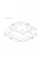 Ukinox Rubix 10 Vitroseramik Ankastre Elektrikli Siyah Cam Ocak - 2