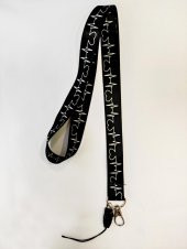 Kalp Ritmi Desenli Boyun Kart Askı İpi Ve Telefon Askısı thumbnail 1