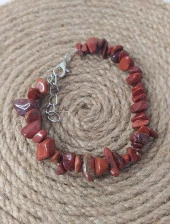 Bileklik Kırık Doğal Taş Kahverengi Çakra Enerji Takı Aksesuar - 1