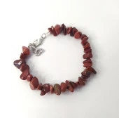 Bileklik Kırık Doğal Taş Kahverengi Çakra Enerji Takı Aksesuar - 2