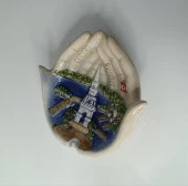 Küllük Kül Tablası Seramik El Görünümlü Türk Bayraklı Ev Ofis Dekor - 2