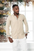 Paul Martin Slim Fit Gofre Kumaş Uzun Kol Erkek Yazlık Gömlek - 10