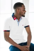 Paul Martin Regular Fit Desenli Polo Yaka Pamuklu Lakost Kumaş Kısa Kol Erkek T-shirt thumbnail 3
