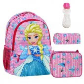Pembe Olaf Elsa Çanta + Beslenme + Suluk - Okul Çantası - Kız Çocuk Çantası - İlkokul Çanta - 1
