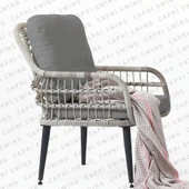 Capri Swing Pisa Tekli Rattan Bahçe Balkon Oturma Grubu | Gri | 700 - 4
