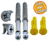 Mi-Fiks Kolay Montaj Gizli Raf Tutucu Taşıyıcı Set 8 cm - 1