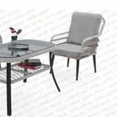 Capri Swing Pisa İkili Rattan Bahçe Balkon Oturma Grubu | Beyaz | 752 thumbnail 3