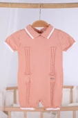 Kısa Kol Cepli Erkek Bebek Yazlık Triko Tulum 5503 - 2