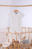 Kısa Kol Cepli Erkek Bebek Yazlık Triko Tulum 5503 - 9