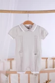 Kısa Kol Cepli Erkek Bebek Yazlık Triko Tulum 5503 - 10