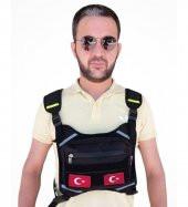 Motorcu Göğüs Çantası Reflektörlü Su Geçirmez Avcı Tüm Bedenlere Uyar - 1