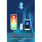 MN6 Pluse 5 Mikrofonlu Hoparlör/360 ledli Hoparlör/dekoratif Aydınlatma/led Işıklı Gece Lambası-mikrofonlu Hoparlör - 5