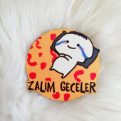 Zalim Geceler Ahşap Bardak Altlığı - 1