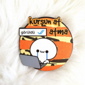 Ahşap Bardak Altlığı Görüldü Atma - 1