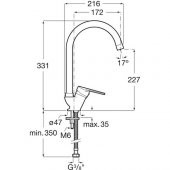 Roca Glera Spiralli Pull Down Mutfak Eviye Bataryası A5A814DC00 - 2