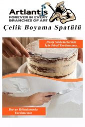 Çelik Spatül 5 Li Set Resim Ve Heykel Çelik Spatula Esnek Çelik Palet Bıçağı Pasta Spatulası 1 Paket - 6