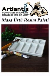 Masa Üstü Resim Paleti 1 Adet 10 Hazneli Boya Paleti 11x19 cm Sanatsal Boyalar İçin Palet Akrilik Boya Yağlı Boya Guaj Boya - 6