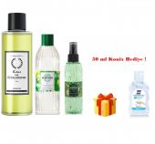 Marmara Kolonya 3lü Limon çiçeği sepeti + Hediye Koix ( 300&500 ml dökme + 150 ml yeşil cay sprey ) - 1