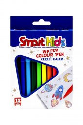Keçeli Boya Kalemi 12 Li 1 Paket Keçeli Kalem 12 Renk Keçe Uçlu Boya Kalemi Renkli Boya Kalemleri - 1