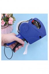 Etiket Makinesi Mavi 1 Adet Fiyat Etiket Makinası 8 Haneli Yedek Kartuşlu Mağaza Dükkan Market İçin İdeal - 3