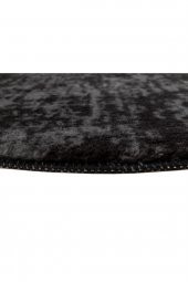 Orkide Home Modern Dekoratif Halı Jel Kaymaz Taban Peluş Puffy Kalp Model Gri Siyah  Paspas Takımı 7 - 2
