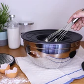 Serenk Modernist Rendeli Çelik Karıştırma ve Saklama Kabı Seti 16-20-24 cm thumbnail 4