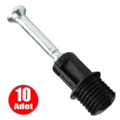 Aletçantam Minifix Mili Kendinden Dübelli Mobilya Dolap Bağlantı Vidası 10mm - 10 Adet - 1