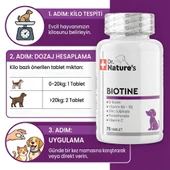 Köpekler İçin Biotin – Deri ve Tüy Sağlığı Vitamini, Tüy Dökülmesine Karşı Destek (75 Tablet) thumbnail 2
