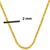 14 Ayar Altın Kral Zincir 55 cm. thumbnail 5