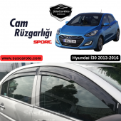 Hyundai İ30 2013-2016 Uyumlu Mugen Cam Rüzgarlığı Seti Piano Black 4lü İthal - 1