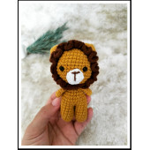 Amigurumi minik Aslan Oyuncak Anahtarlık Aksesuar Hediyelik - 1