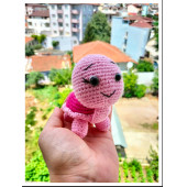Niloya pembe Tosbik kaplumbağa oyuncak minik Hediyelik Amigurumi oyuncak - 1