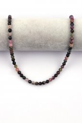 Turmalin Doğal Taş Dizi 6 mm Fasetli Küre Kesim - 2