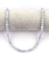 Mavi Kalsedon Doğal Taş Dizi 6 mm Küre Kesim thumbnail 2