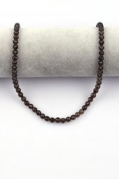 Dumanlı Kuvars Doğal Taş Dizi 6 mm Fasetli Küre Kesim thumbnail 2